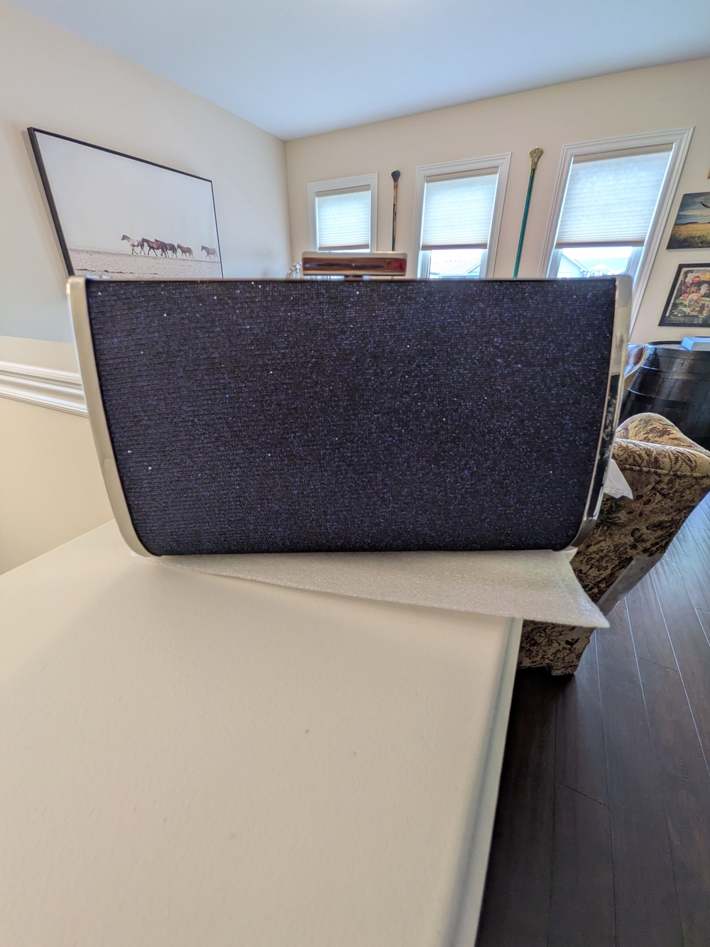 Sparkle Evening Clutch Wristlet in Dark Navy
